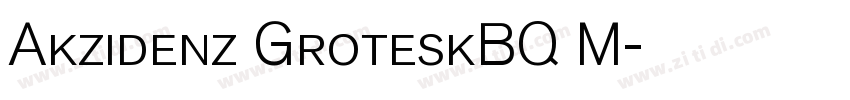 Akzidenz GroteskBQ M字体转换